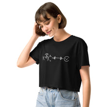 Load image into Gallery viewer, Riding + weightlifting = happiness crop top