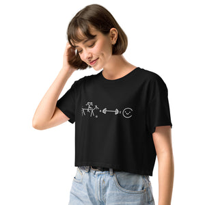 Riding + weightlifting = happiness crop top