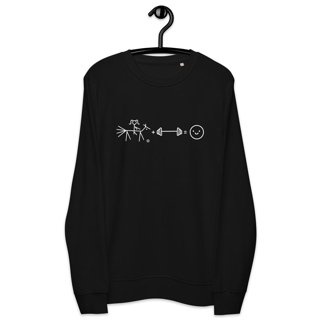 Riding + weightlifting = happiness sweatshirt