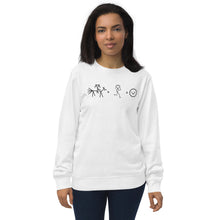 Load image into Gallery viewer, Ride + Run = Happiness Unisex organic sweatshirt
