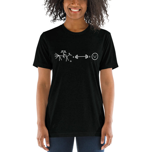 Riding + weightlifting = happiness Short t-shirt