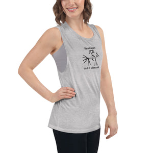 Barrel racers do it in 14 seconds Ladies’ Tank