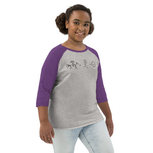 Ride + Run = Happiness Youth baseball shirt