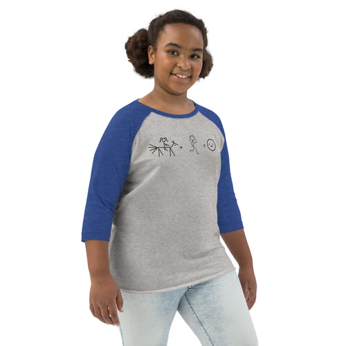 Ride + Run = Happiness Youth baseball shirt